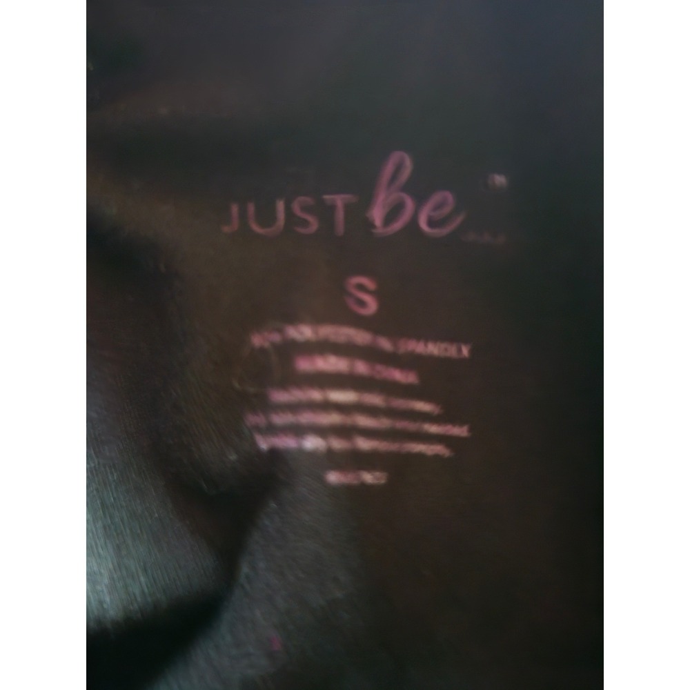 Just Be Womens Black Athletic Leggings Size Small Solid Activewear Yoga Pants - Picture 2 of 3